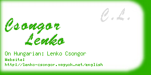 csongor lenko business card